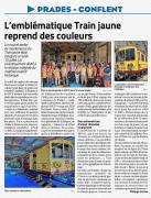Article l independant 16 07 2024 inauguration de l atelier peinture pelliculage du train jaune a villefranche de conflent